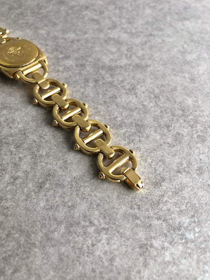 GUCCI Logo Quartz Watch Gold 6400L Vintage fks3xd