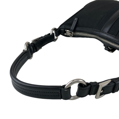 PRADA Tessuto Triangle Logo Shoulder bag Black Vintage prm6ap