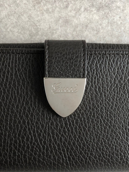 GUCCI Logo Long Wallet Brown Vintage aw4six