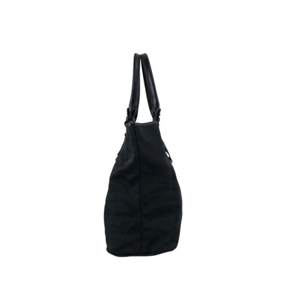 FENDI Logo Charm Handbag Totebag Black Vintage sgtpj5