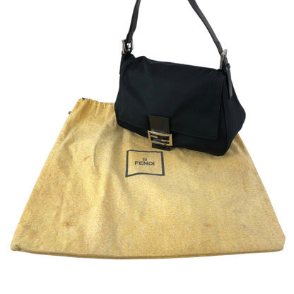 FENDI Logo Shoulder bag Black Vintage vvvemn