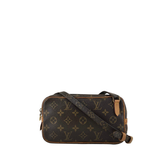 LOUIS VUITTON Monogram Shoulder bag Brown Vintage u4jnak