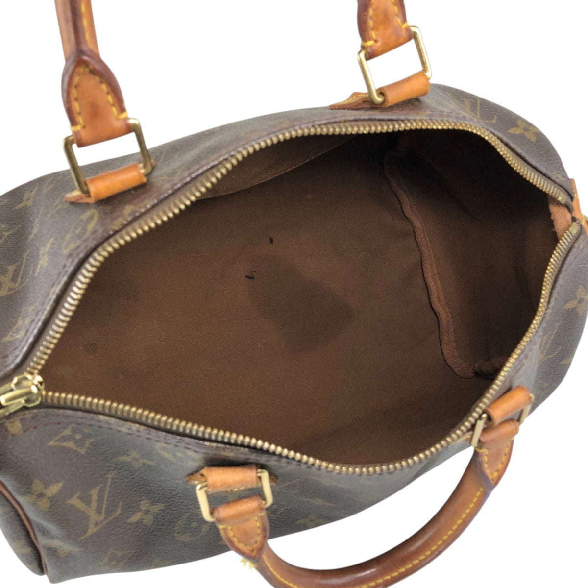 LOUIS VUITTON Monogram Small Boston bag Handbag Brown Vintage v6mtpu