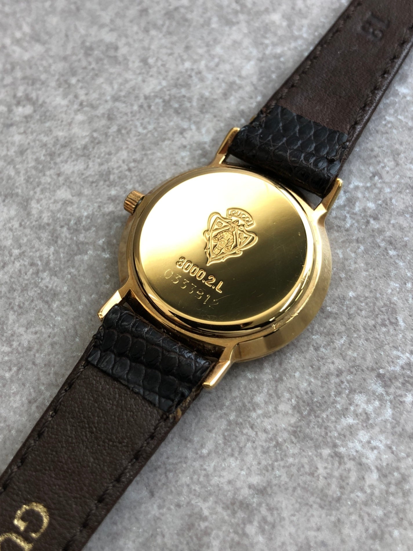 GUCCI Quartz Watch Brown×Gold Vintage cfa68u