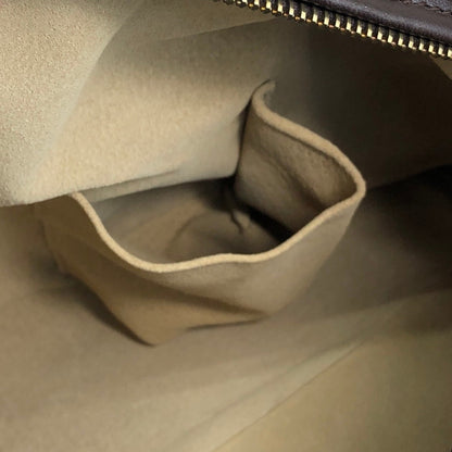 Bottega Veneta Intrecciato Padlock Boston bag Handbag Brown Vintage 2knttm