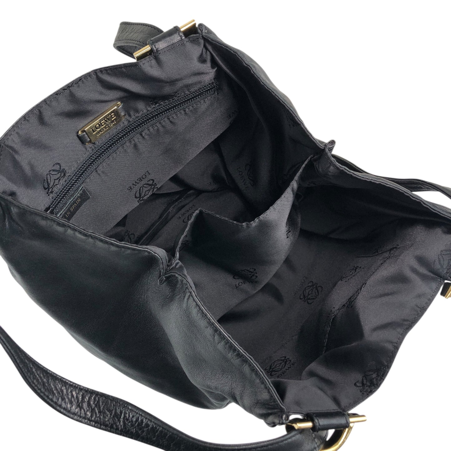 LOEWE Anagram Shoulder bag Black Vintage g6acrx