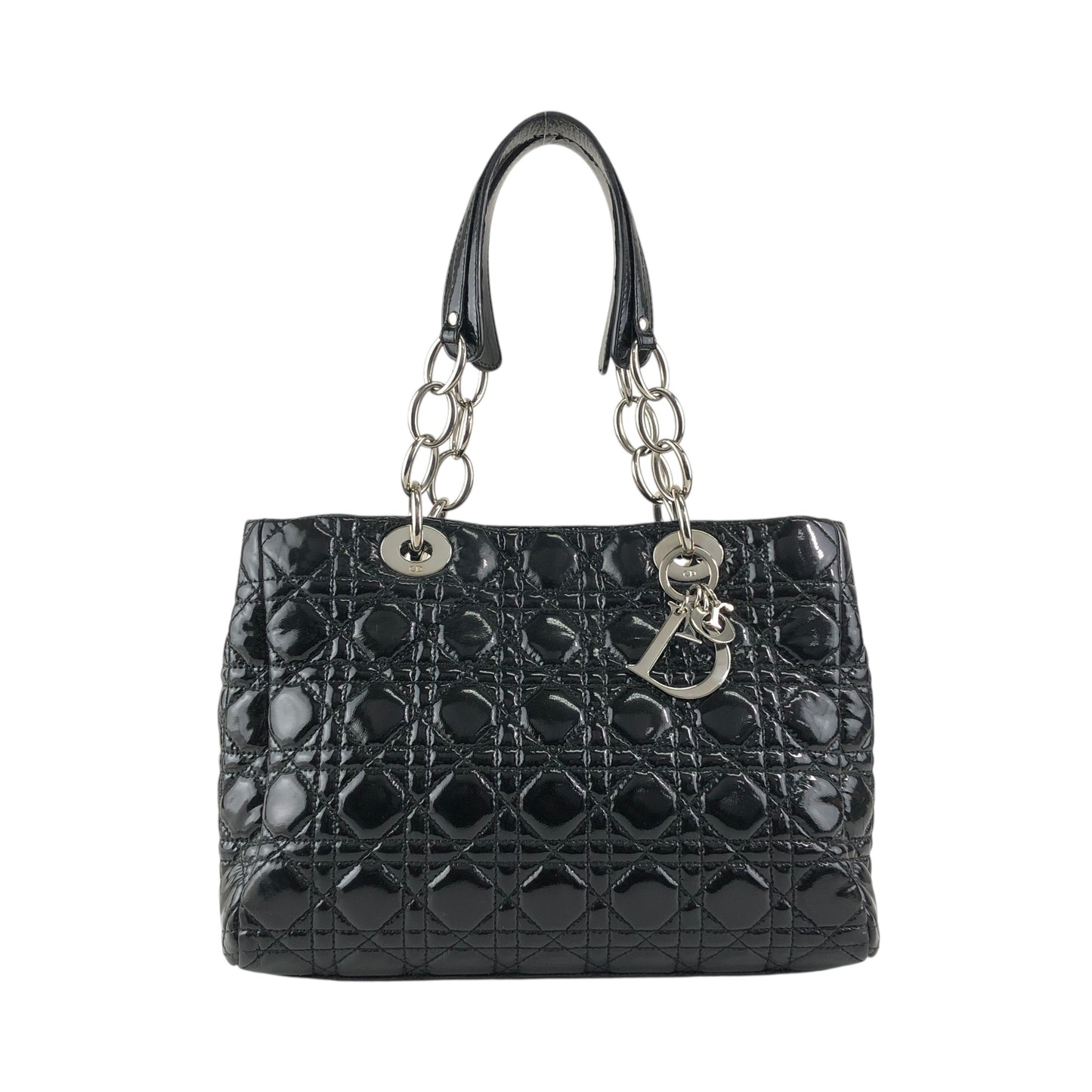 Christian Dior  Cannage Chain Handbag Black Vintage dthmxy