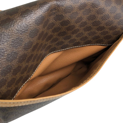 CELINE Macadam Horse Bit Shoulder bag Brown Vintage jdj37k