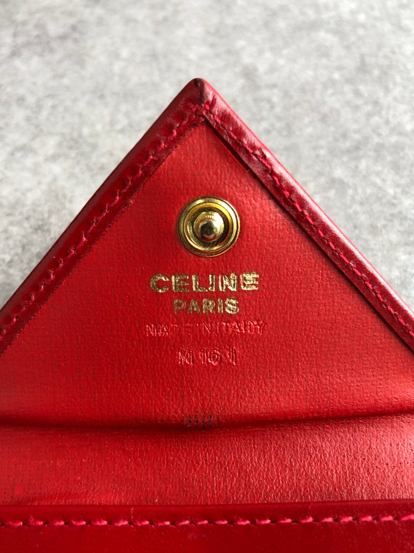 CELINE Starball Coin Purse Red Vintage f5dka3