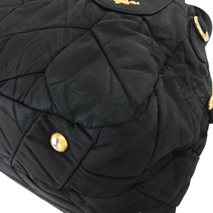 PRADA Logo Two-way Handbag Shoulder bag Black Vintage aw3e2f