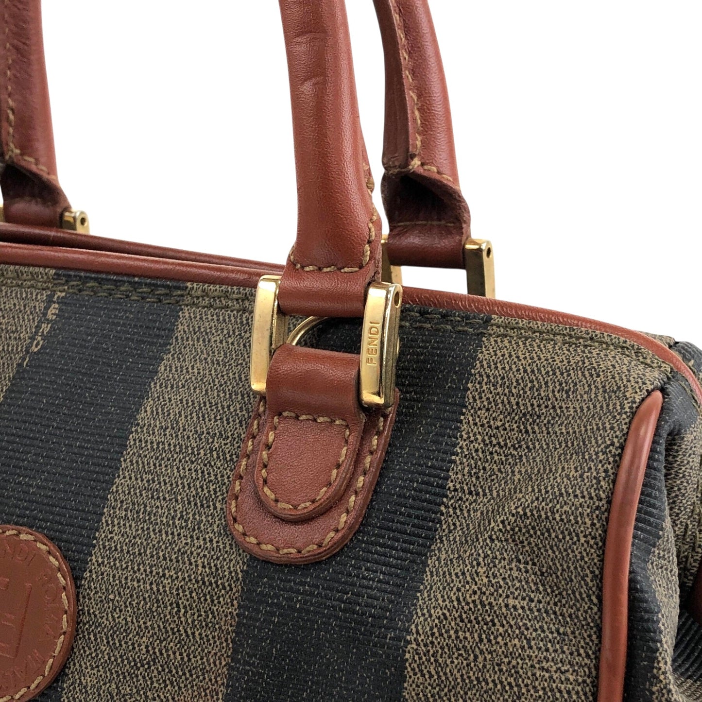 FENDI Pecan Two-way Small Boston bag Shoulder bag Brown Vintage xg8eaz