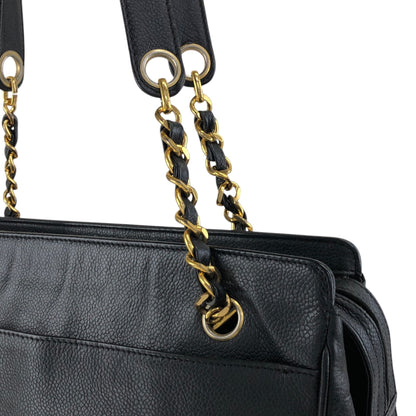 CHANEL Coco Mark Chain Shoulder bag Black Vintage gph8sd