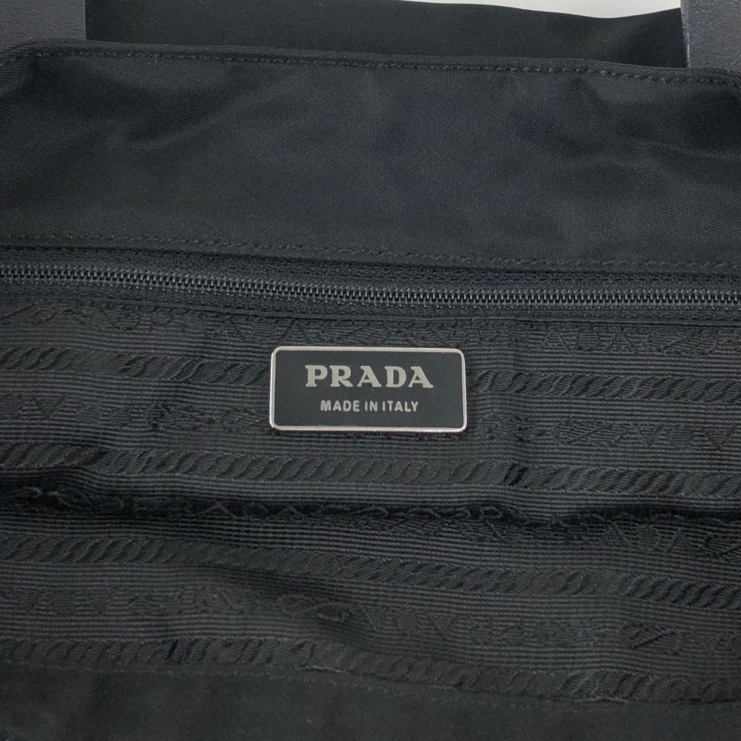 PRADA Tessuto Triangle Logo Totebag Black Vintage 6dyded