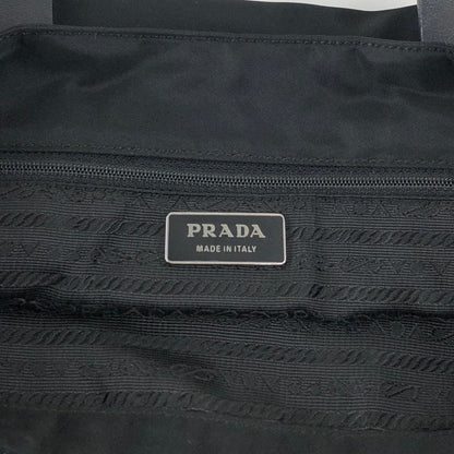 PRADA Tessuto Triangle Logo Totebag Black Vintage 6dyded