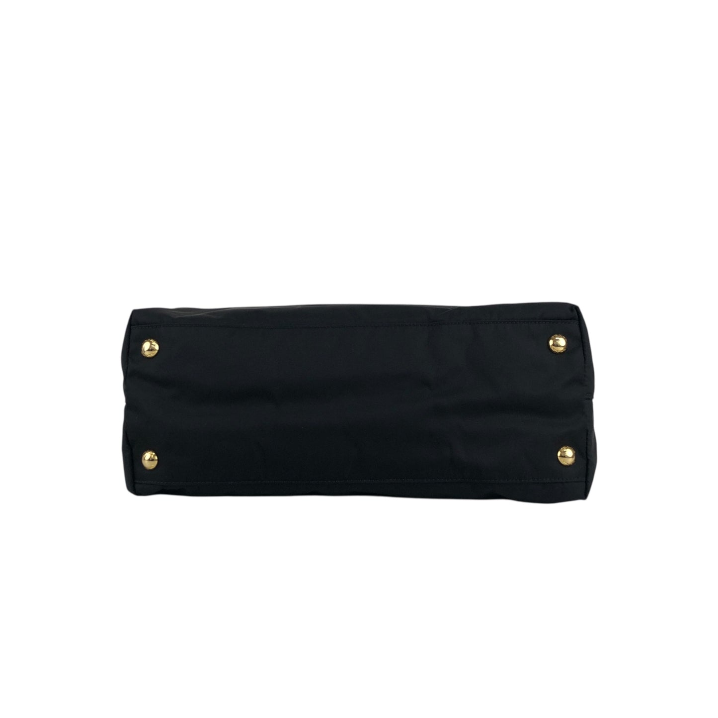 PRADA Tessuto Logo Handbag Black Vintage cmchvi