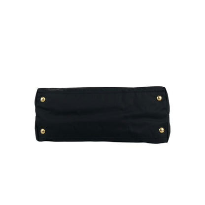PRADA Tessuto Logo Handbag Black Vintage cmchvi