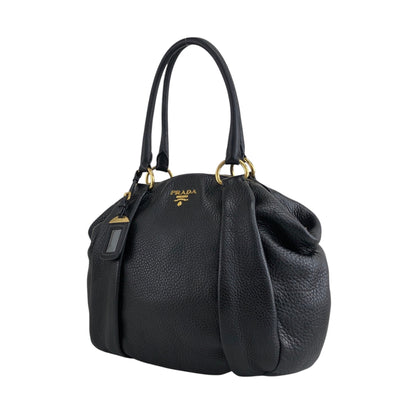 PRADA Logo Two-way Handbag Shoulder bag Black Vintage beb8nm