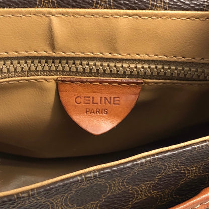 CELINE Macadam Blason Shoulder bag Brown Vintage w4w3x4