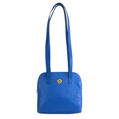 CELINE Toggle Clasp Shoulder bag Blue Vintage wbubna