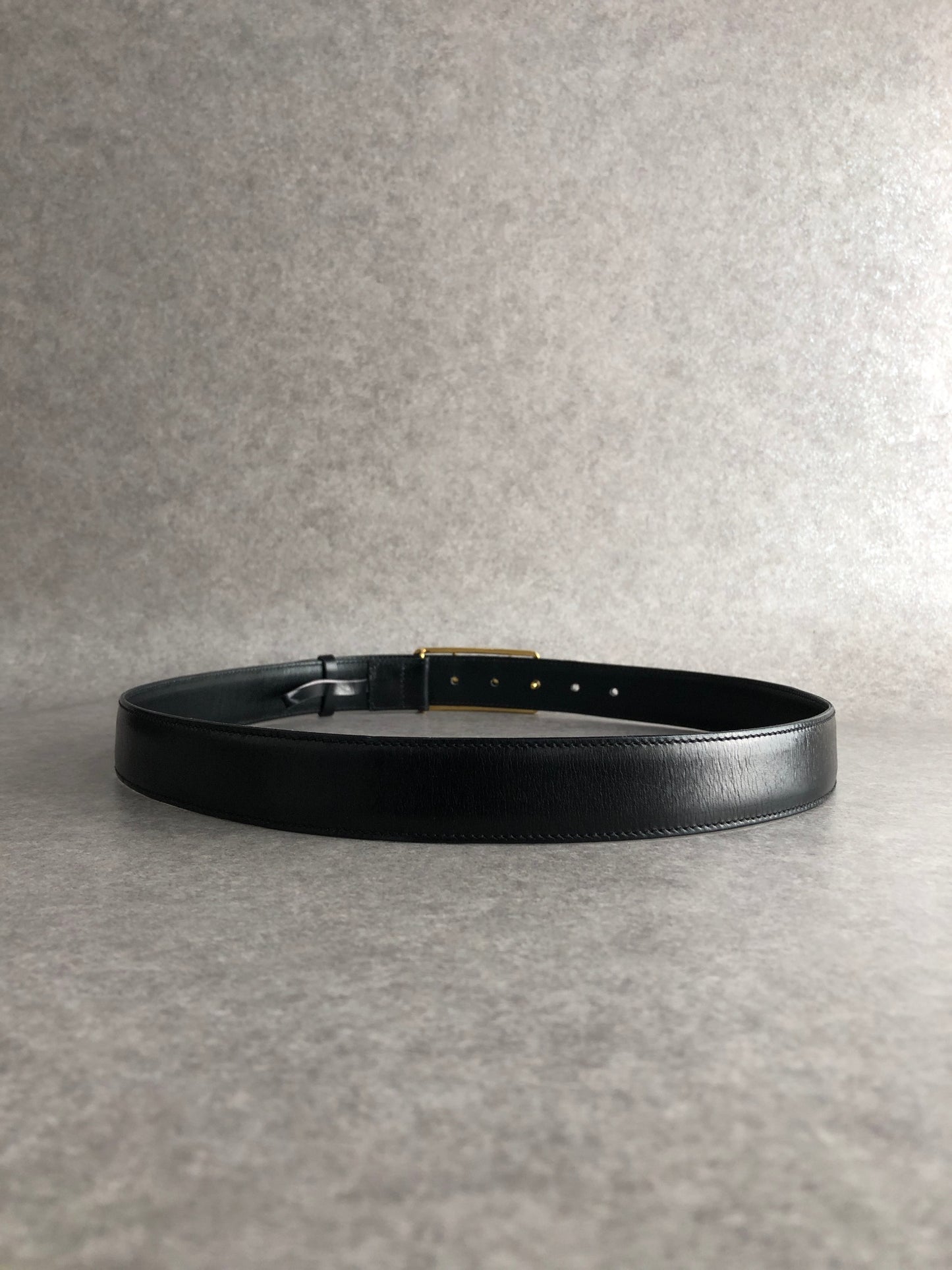 CELINE Horse Carriage Belt Black Vintage ufvcnn