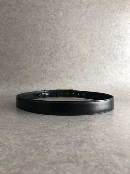 CELINE Horse Carriage Belt Black Vintage ufvcnn