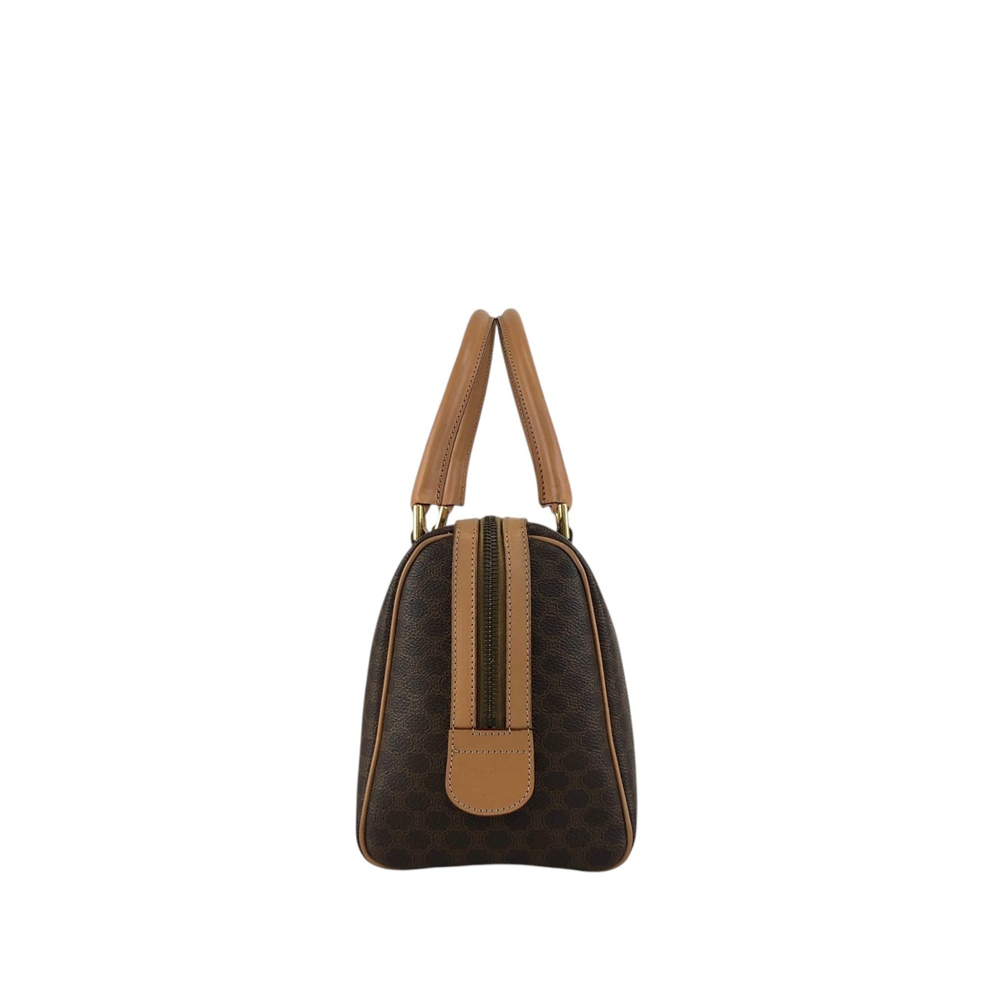 CELINE Macadam Blason Two-way Handbag Shoulder bag Brown Vintage h5nkpp