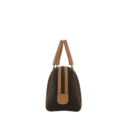 CELINE Macadam Blason Two-way Handbag Shoulder bag Brown Vintage h5nkpp