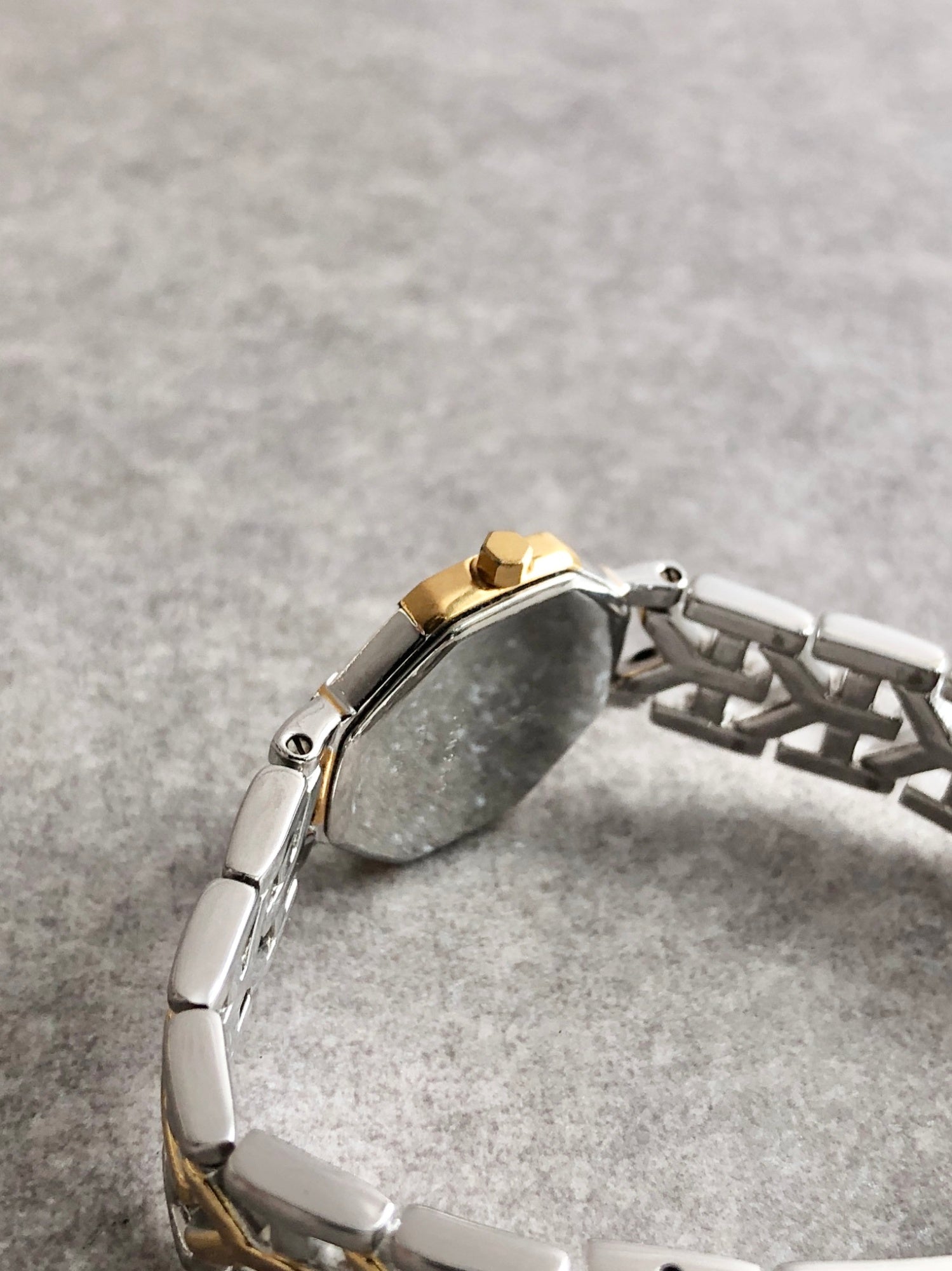 Yves Saint Laurent YSL Logo Quartz Watch Silver×Gold 2200-226313