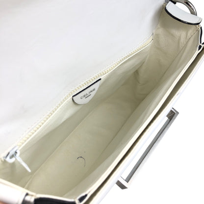 CELINE Shoulder bag White×Black Vintage d2pyg5