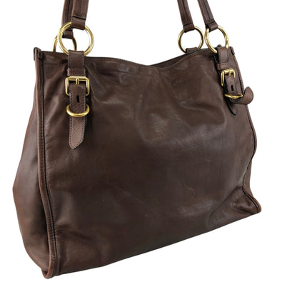 PRADA Logo Totebag Brown Vintage sznhvb