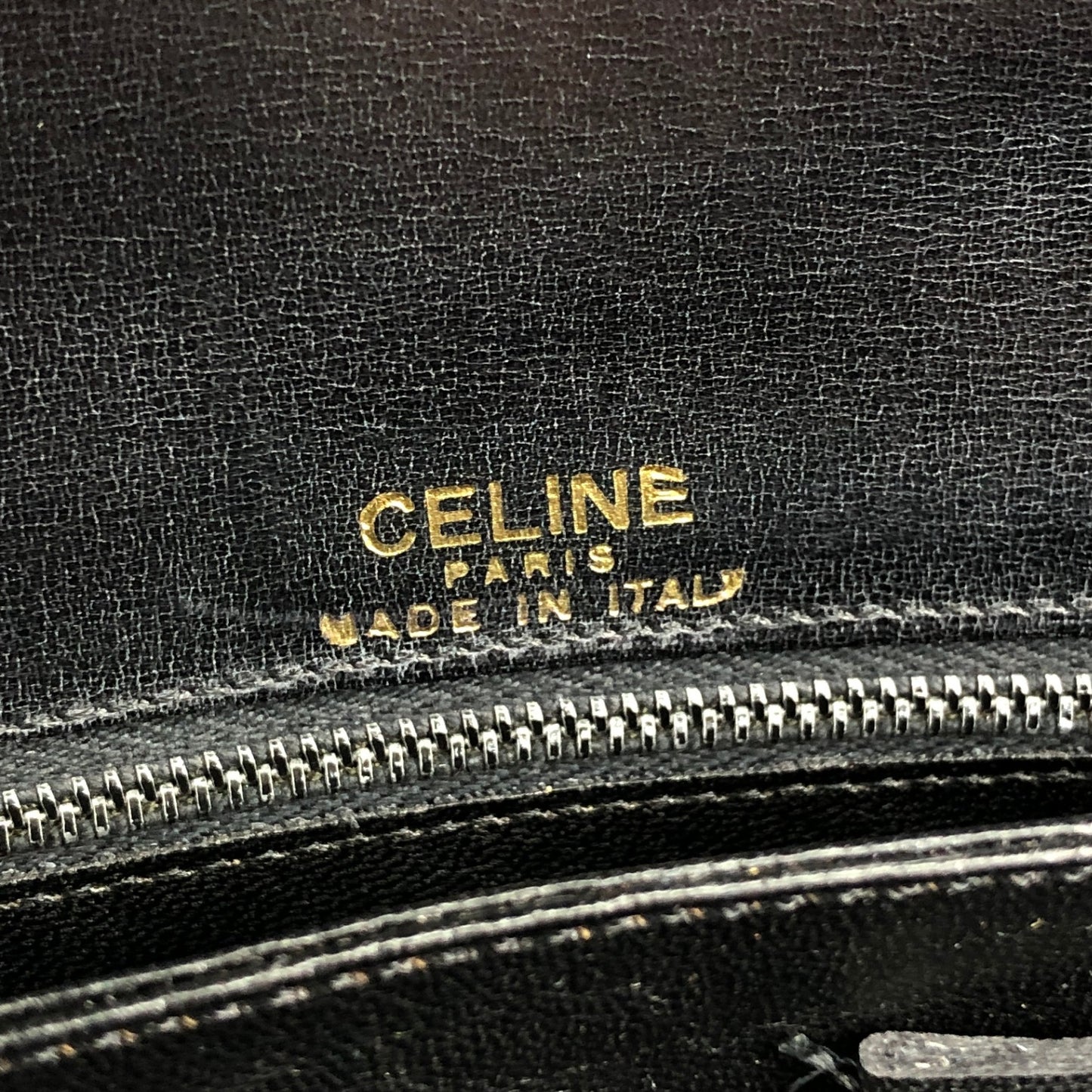 CELINE Horse Carriage Shoulder bag Black Vintage yifsp8