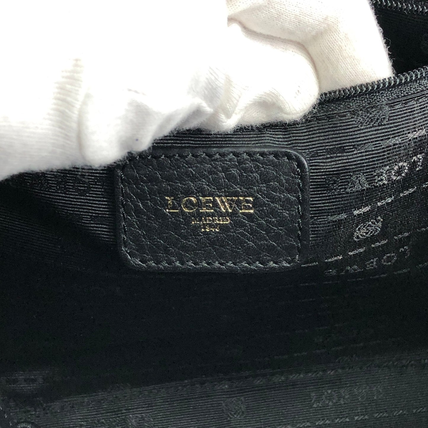 LOEWE Anagram Two-way Handbag Shoulder bag Black Vintage rz7tmx