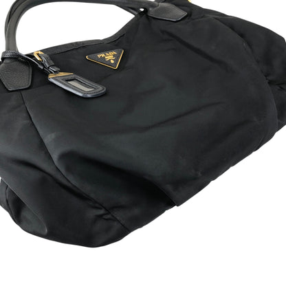 PRADA Tessuto Triangle Logo Two-way Handbag Shoulder bag Black Vintage jwasar