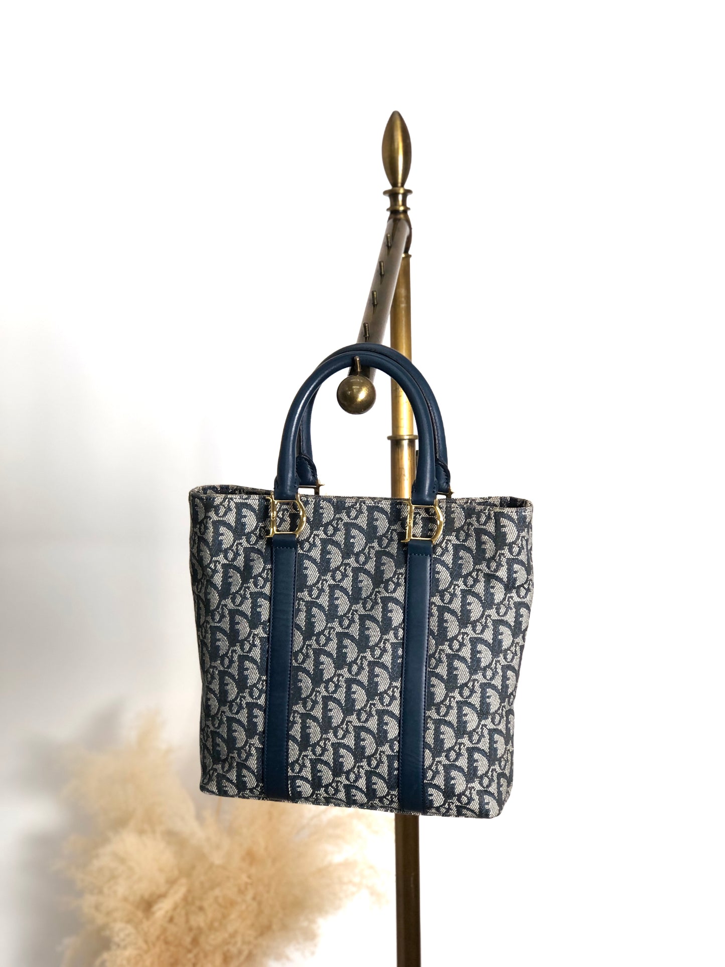 Christian Dior Trotter Totebag Navy Vintage ysuxts