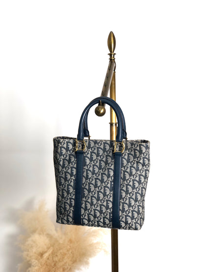 Christian Dior Trotter Totebag Navy Vintage ysuxts