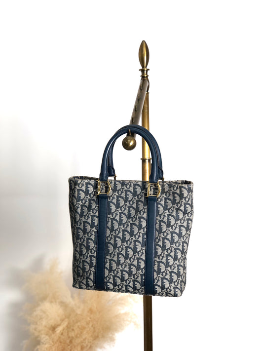 Christian Dior Trotter Totebag Navy Vintage ysuxts