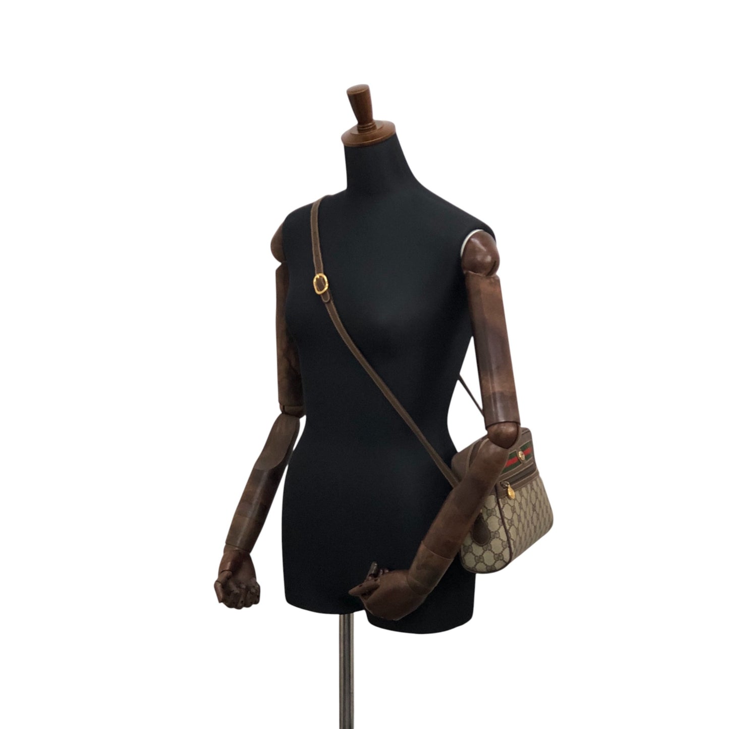 GUCCI GG Pattern Sherry Line Shoulder bag Brown Vintage ggwuxk