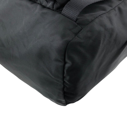 PRADA Tessuto Triangle Logo Backpack Black Vintage wji8cz