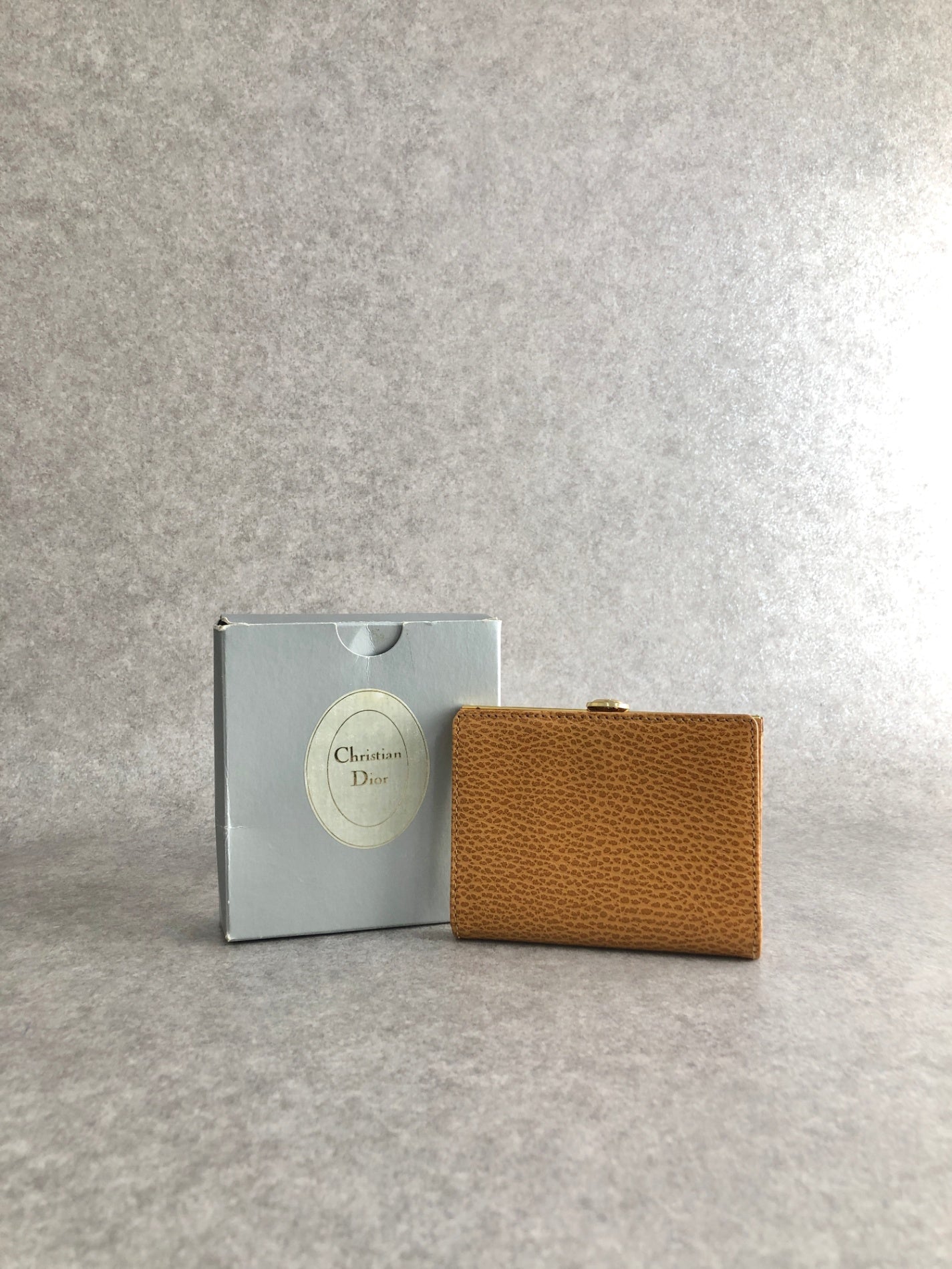 Christian Dior CD Logo Folded Wallet Brown Vintage 2yipm5