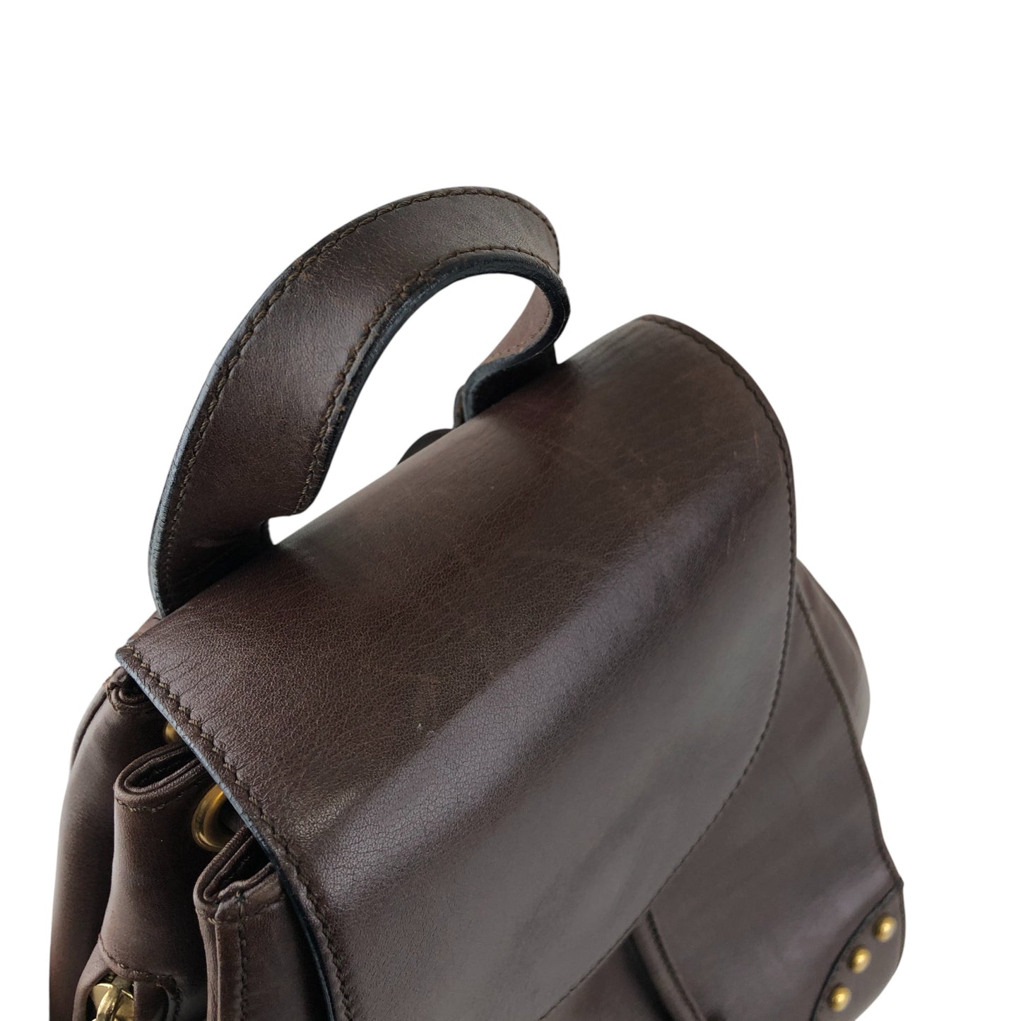 CELINE Logo Backpack Brown Vintage bw7ed4