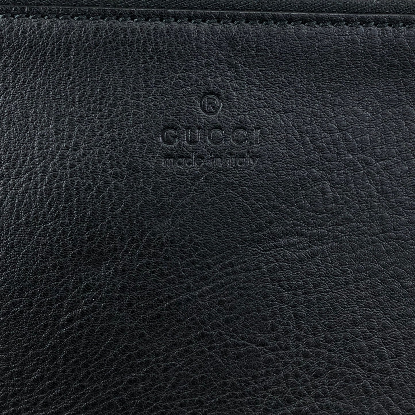 GUCCI Bamboo Logo Embossed Tassel Clutch bag Black Vintage 6de524