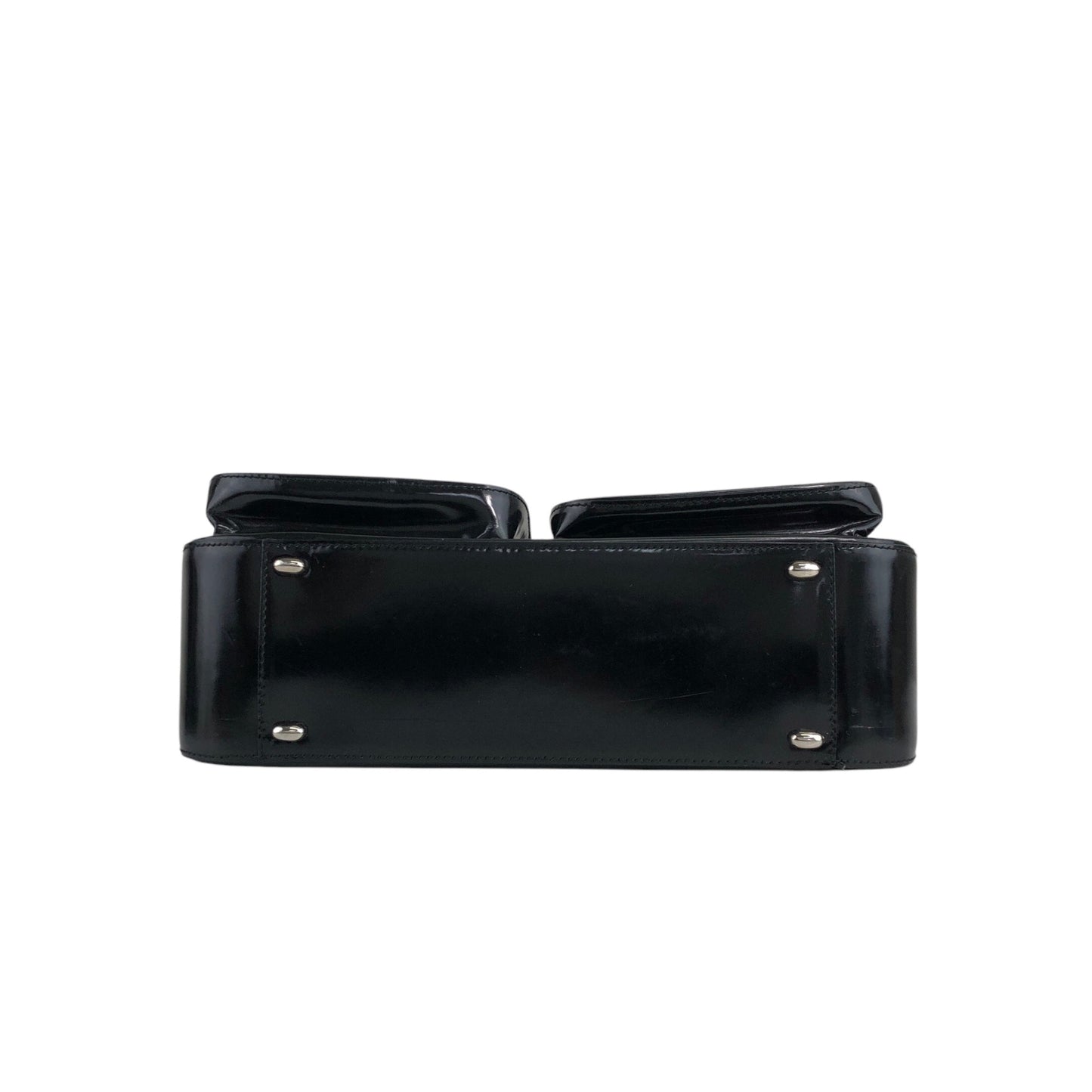 CELINE Logo Shoulder bag Black Vintage tabt7f