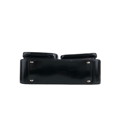 CELINE Logo Shoulder bag Black Vintage tabt7f
