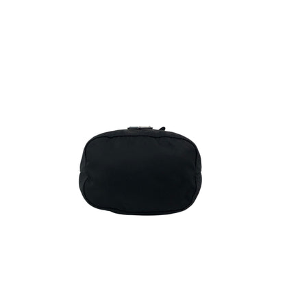 PRADA Tessuto Triangle Logo Drawstring Small Handbag Black Vintage dr5b28