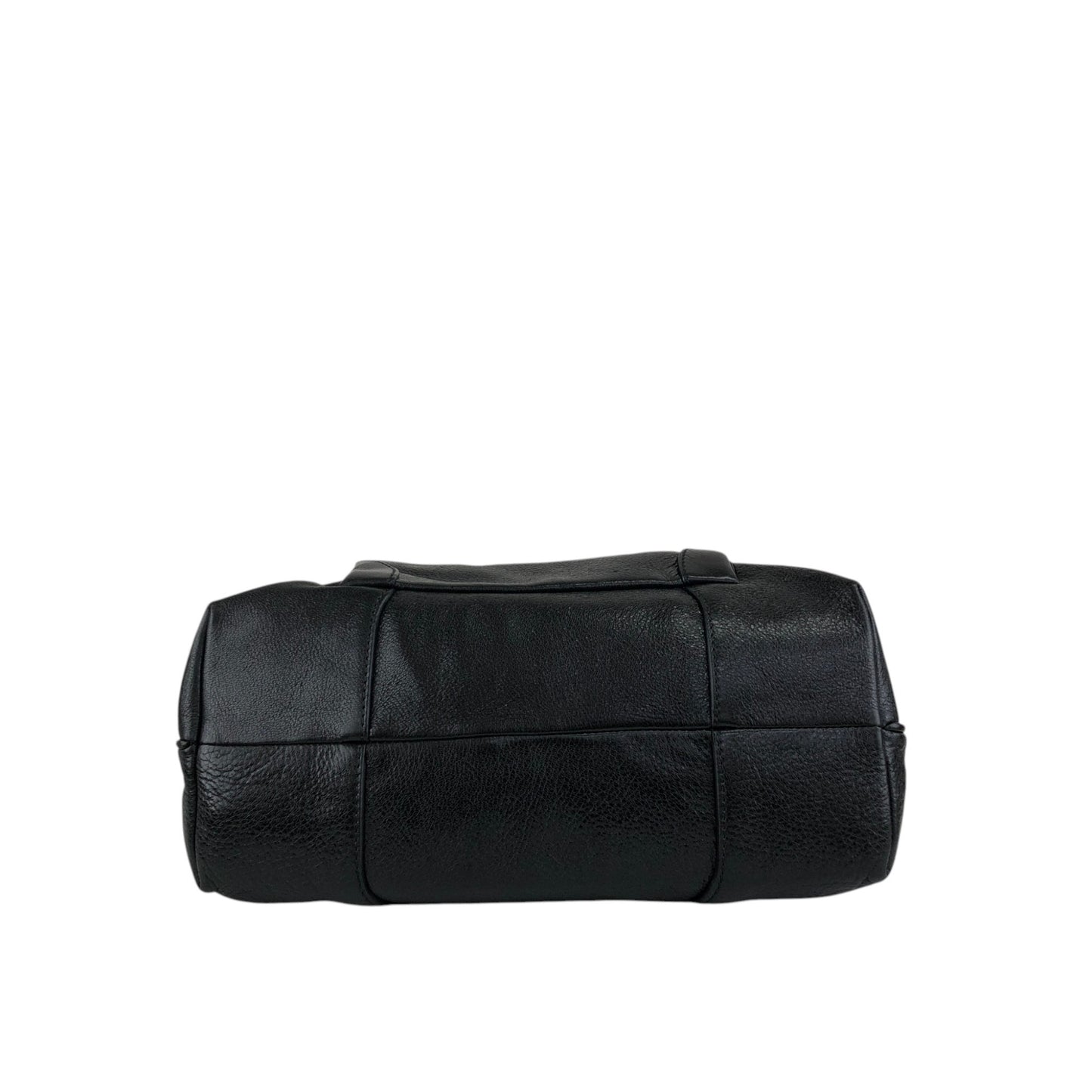 CELINE Horse Carriage Handbag Black Vintage 6m8meh