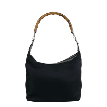GUCCI Bamboo Shoulder bag Black Vintage vubsbu