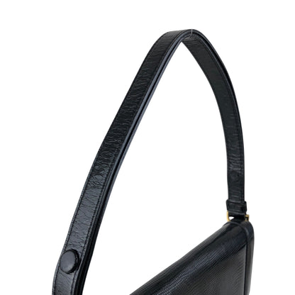 Yves Saint Laurent YSL Logo Shoulder bag Black Vintage m3beni