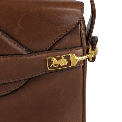 CELINE Horse Carriage Shoulder bag Brown Vintage ggiycy