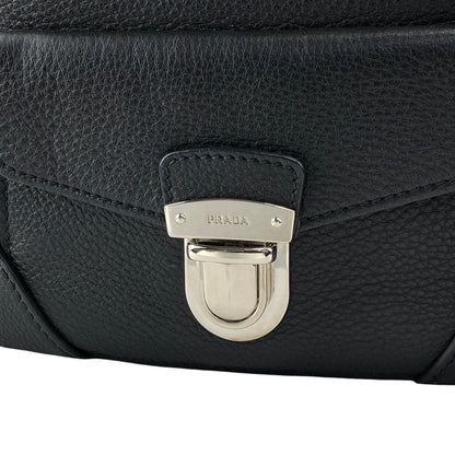 PRADA Logo Two-way Small Boston bag Shoulder bag Black Vintage 6yvxeb