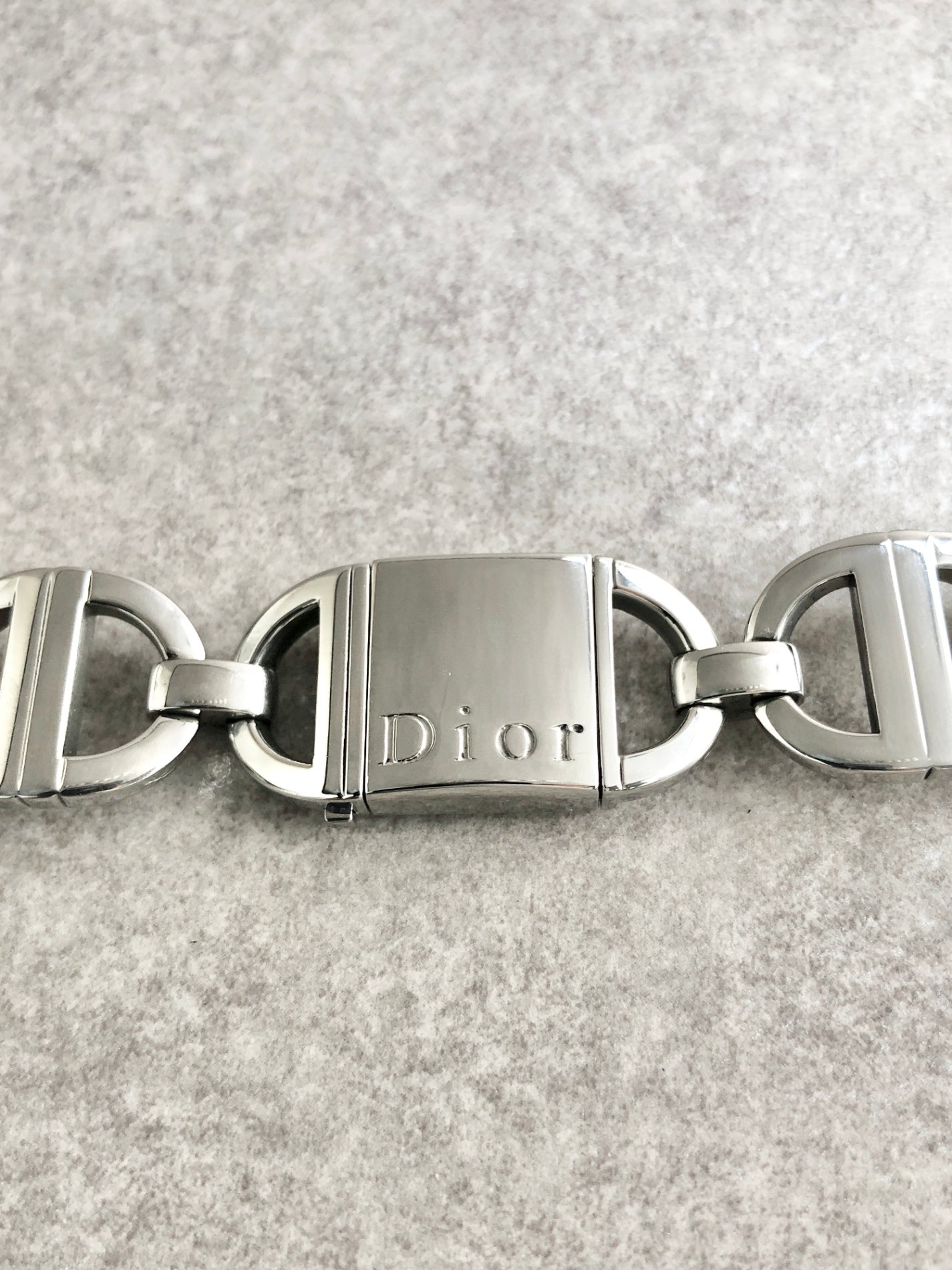 Christian Dior Logo Quartz Watch Silver D78-100 Vintage pbcnse
